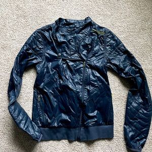 Oiselle Track Jacket size Small. Navy with yellow logo. VGUC.